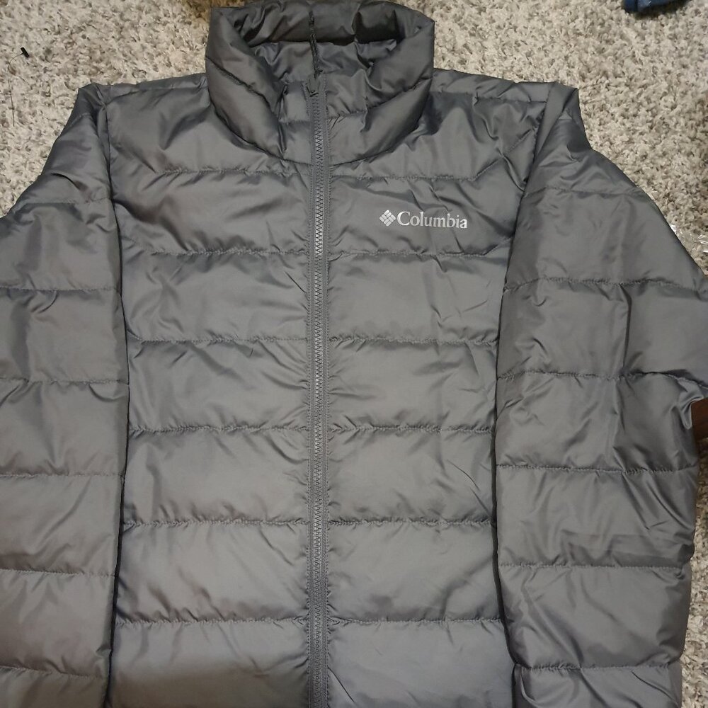 Columbia Men XSmall Hooded Jacket, Omniheat & Grey